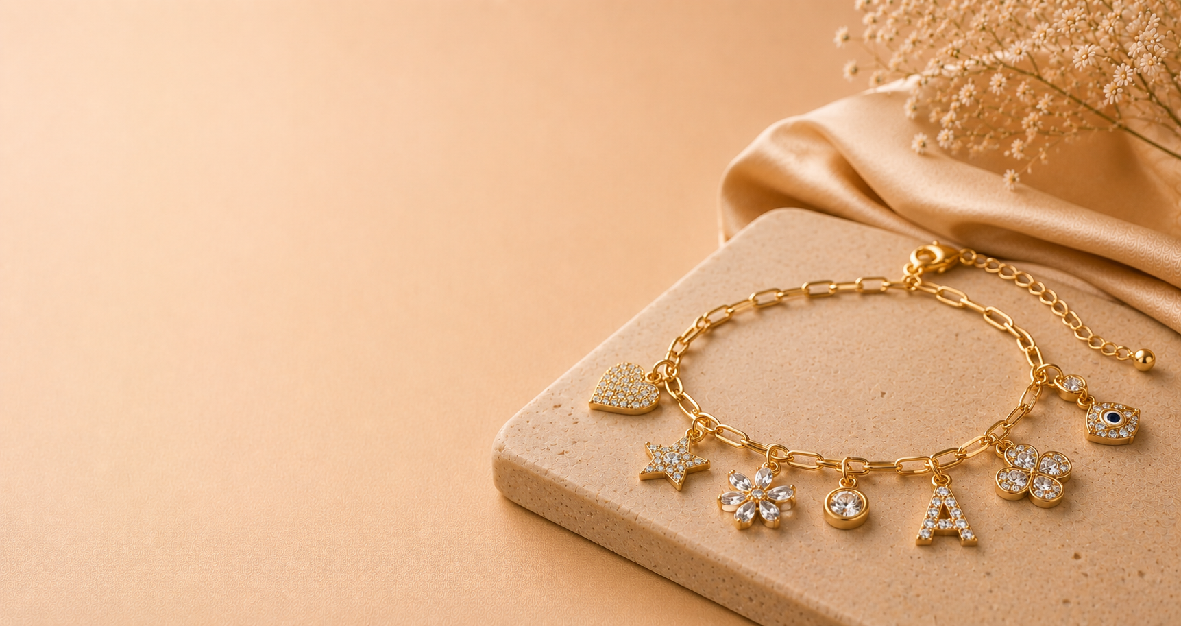 Gold, Diamond & Personalized Charm Bracelets