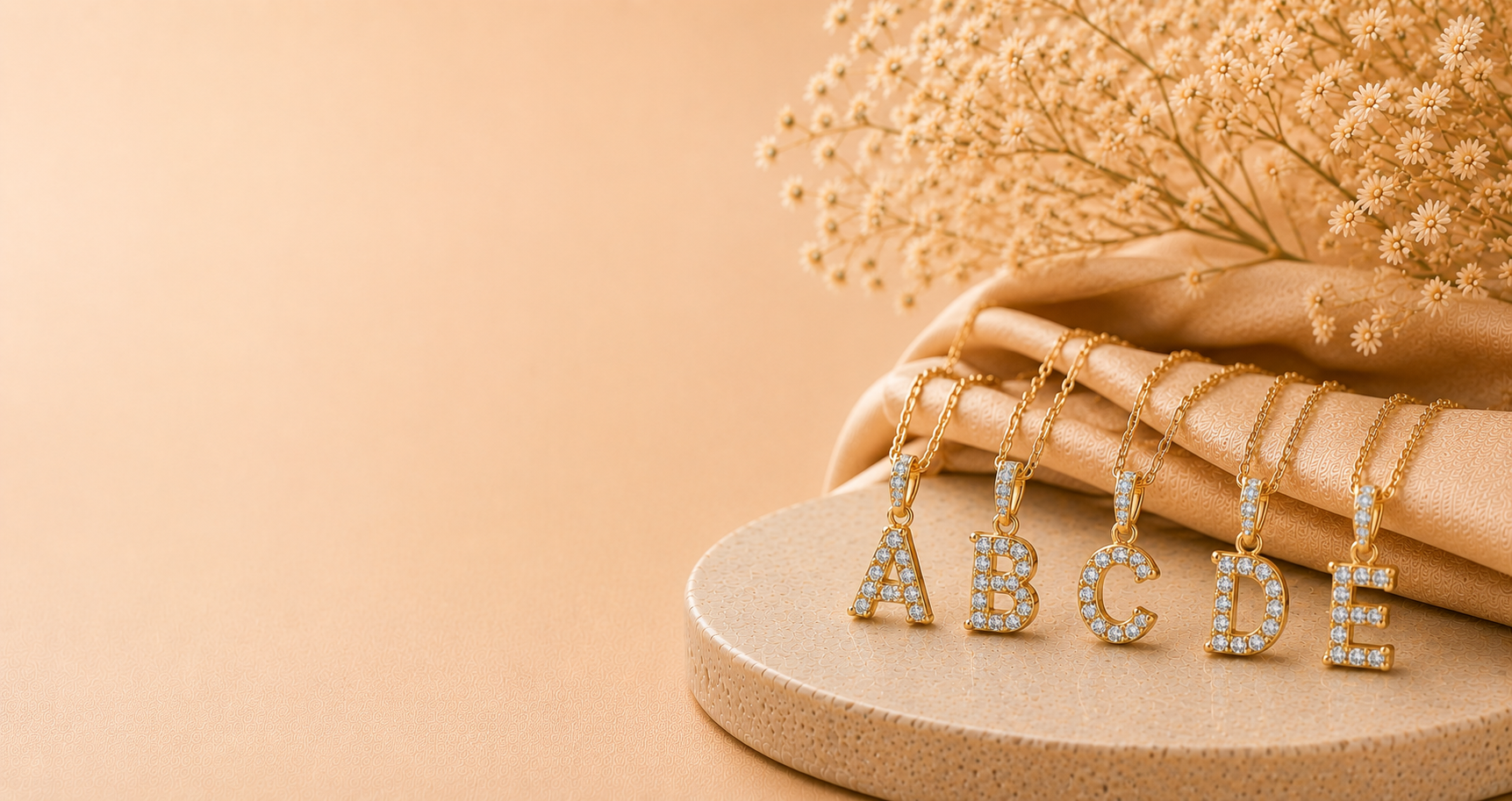 Diamond Letter Pendants