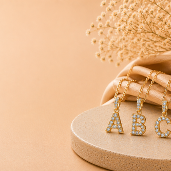 Diamond Letter Pendants