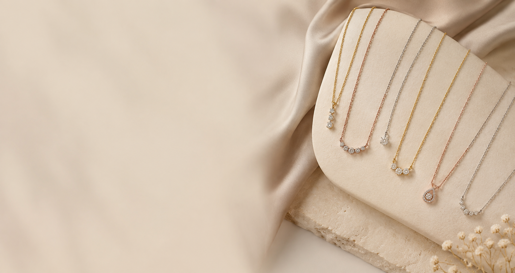Lightweight Gold & Diamond Necklaces