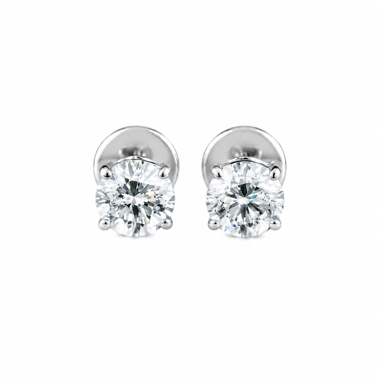 2.05 CTW Lab Grown Diamond Stud Earrings in 10K, 14K & 18K Gold |AE0005