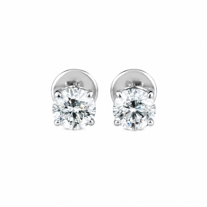 2.05 CTW Lab Grown Diamond Stud Earrings in 10K, 14K & 18K Gold |AE0005