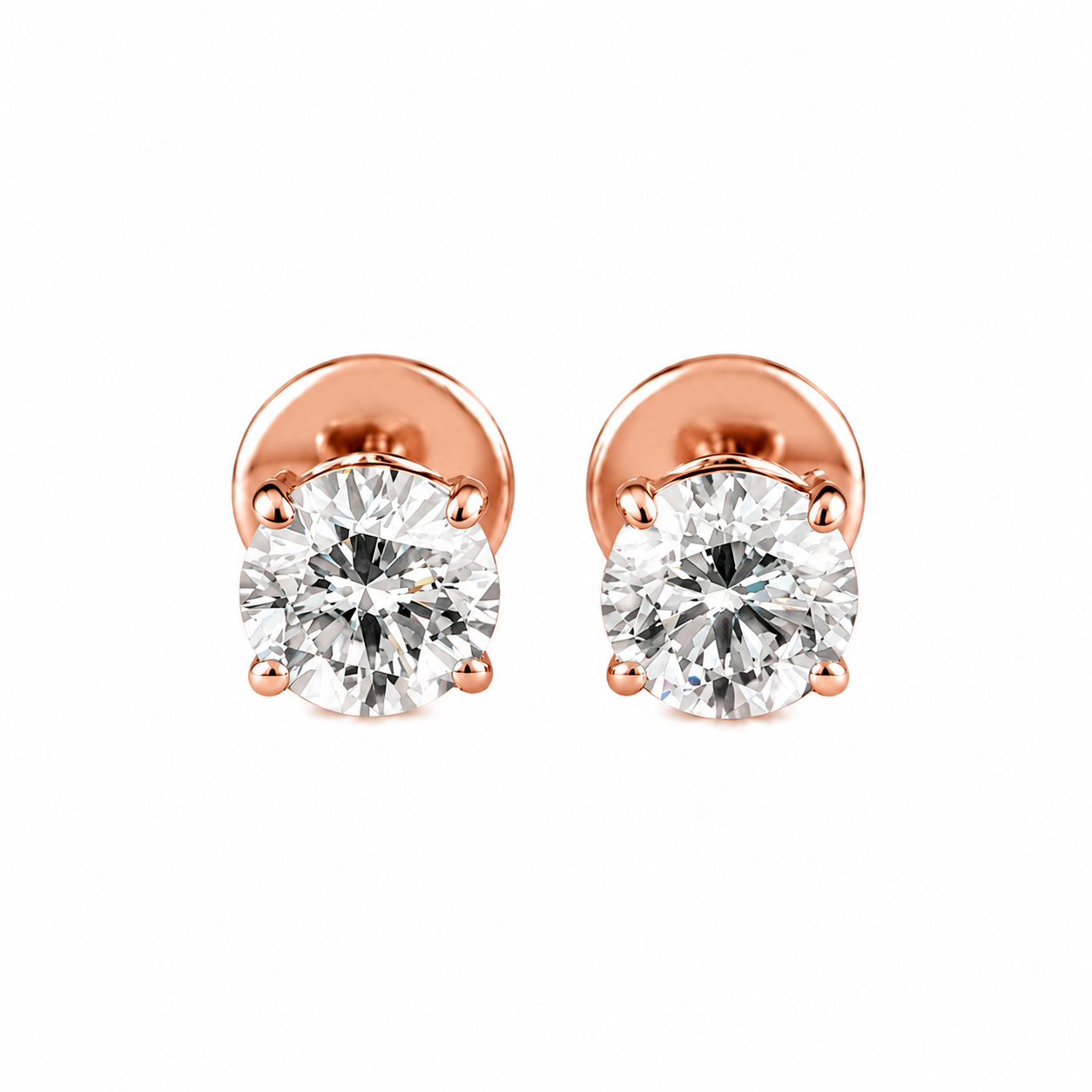 2.05 CTW Lab Grown Diamond Stud Earrings in 10K, 14K & 18K Gold |AE0005