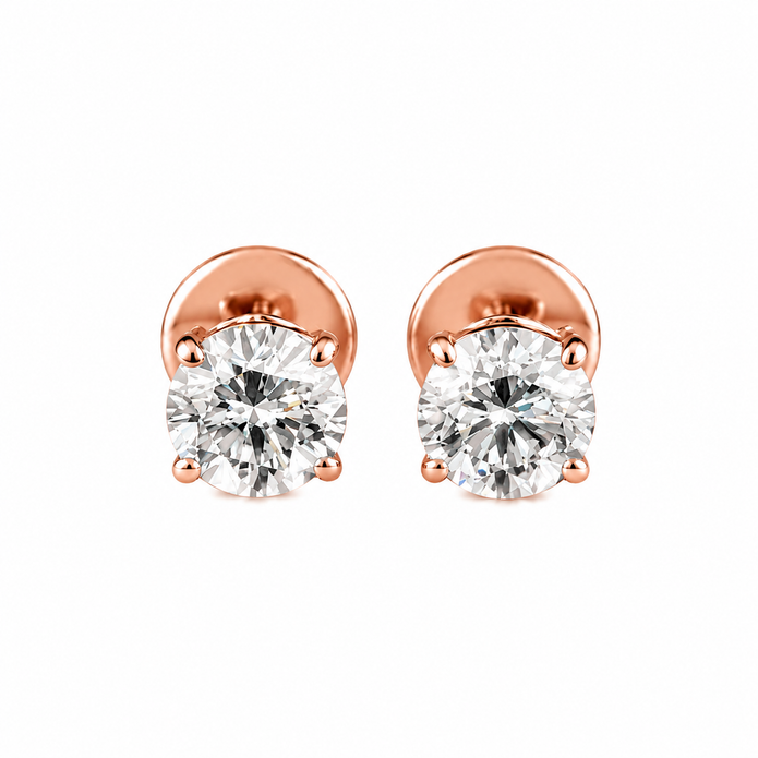 2.05 CTW Lab Grown Diamond Stud Earrings in 10K, 14K & 18K Gold |AE0005