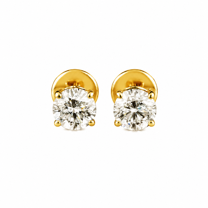 2.05 CTW Lab Grown Diamond Stud Earrings in 10K, 14K & 18K Gold |AE0005