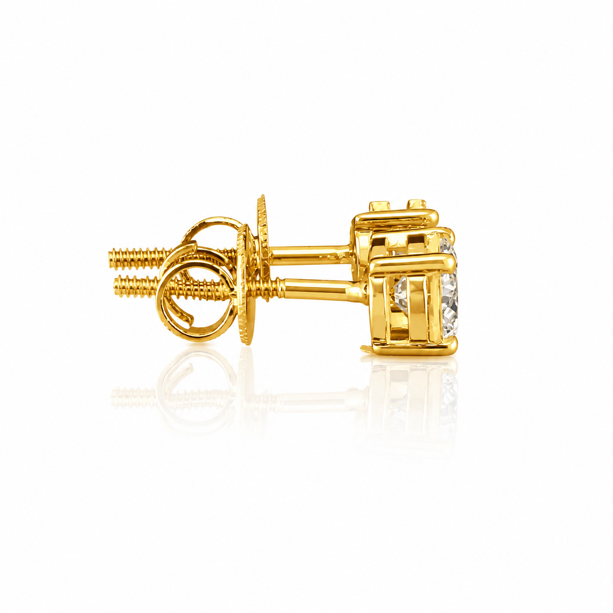 1.10 CTW Lab Grown Diamond Stud Earrings in 10K, 14K & 18K Gold |AE0020