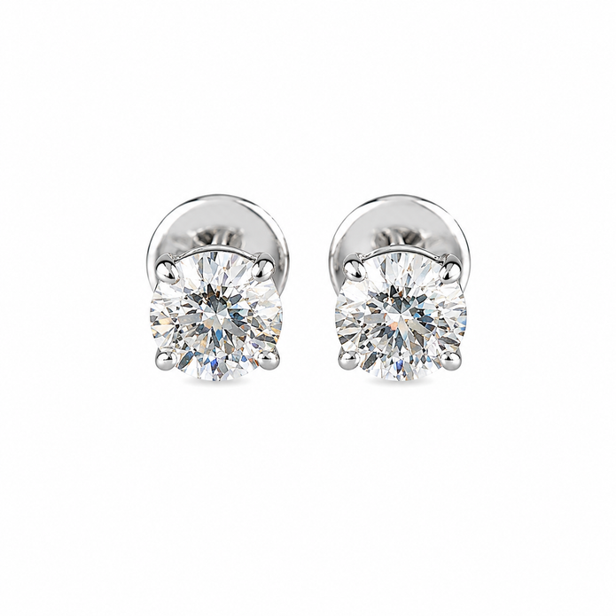 1.10 CTW Lab Grown Diamond Stud Earrings in 10K, 14K & 18K Gold |AE0020
