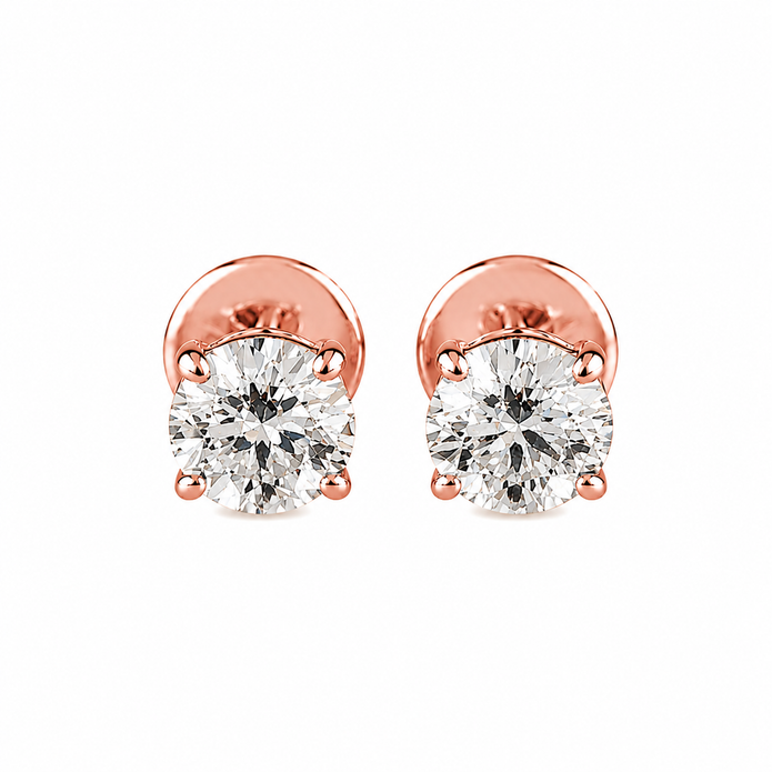 1.10 CTW Lab Grown Diamond Stud Earrings in 10K, 14K & 18K Gold |AE0020
