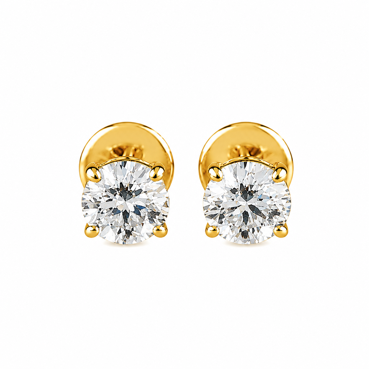 1.10 CTW Lab Grown Diamond Stud Earrings in 10K, 14K & 18K Gold |AE0020