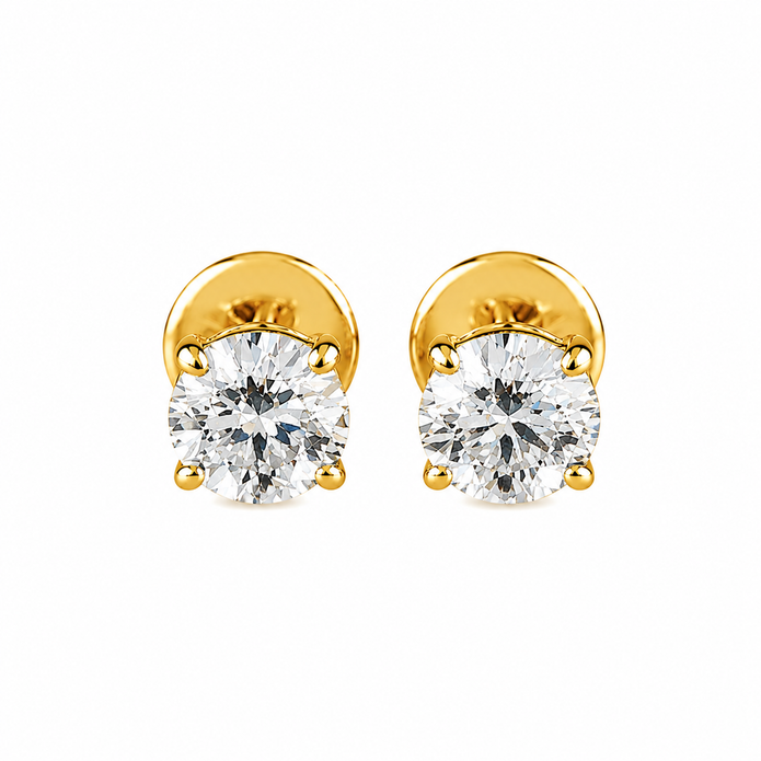 1.10 CTW Lab Grown Diamond Stud Earrings in 10K, 14K & 18K Gold |AE0020