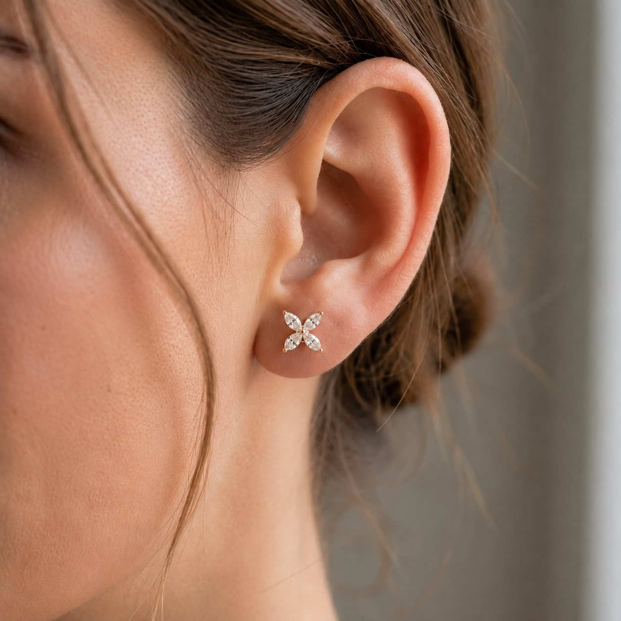 2.00 TCW Lab Grown Diamond Daily Wear Earrings in 10K, 14K & 18K Gold |AE0154