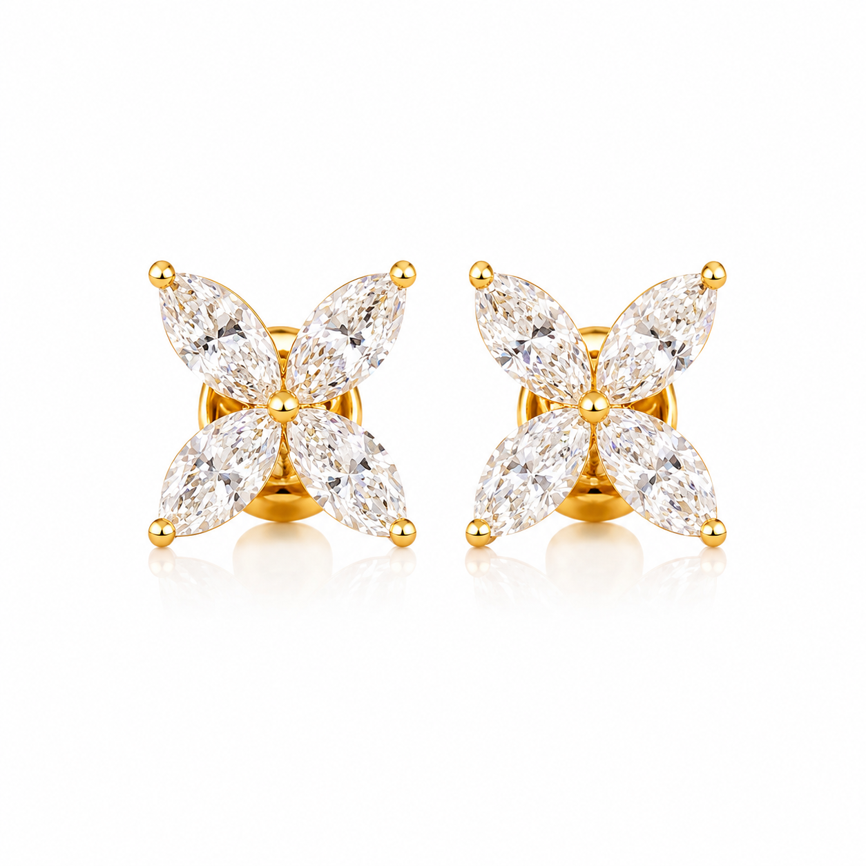 2.00 TCW Lab Grown Diamond Daily Wear Earrings in 10K, 14K & 18K Gold |AE0154