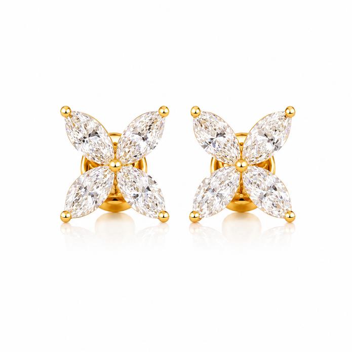 2.00 TCW Lab Grown Diamond Daily Wear Earrings in 10K, 14K & 18K Gold |AE0154