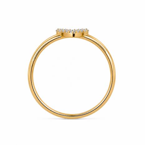 AR0118 - 0.10 TCW Diamond Studded Gold Daily Wear Rings