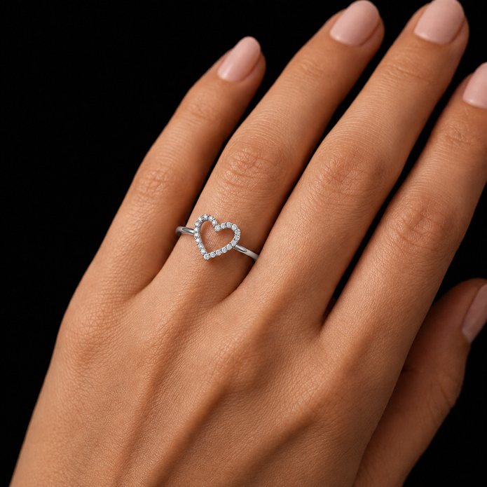 AR0118 - 0.10 TCW Diamond Studded Gold Daily Wear Rings