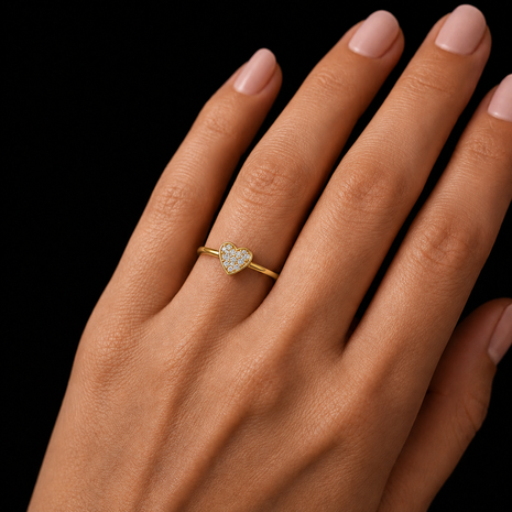 AR0127 - 0.10 TCW Diamond Studded Gold Daily Were Rings (Copy)