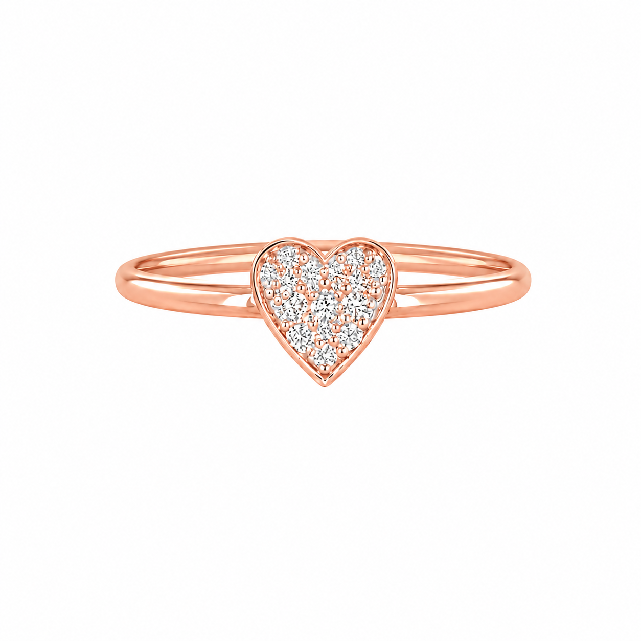 AR0127 - 0.10 TCW Diamond Studded Gold Daily Were Rings