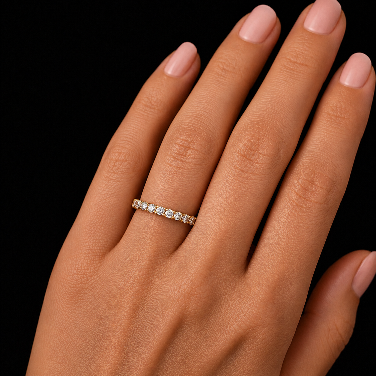 1.30 CTW Lab Grown Diamond Eternity Ring in 10K, 14K & 18K Gold | AR0384