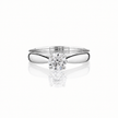 AR0390 - 0.55 TCW Diamond Studded Gold Solitaire Ring