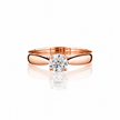 AR0390 - 0.55 TCW Diamond Studded Gold Solitaire Ring
