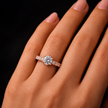 AR0425 - 0.85 CTW Diamond Studded Gold Engagement Rings