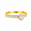AR0425 - 0.85 CTW Diamond Studded Gold Engagement Rings