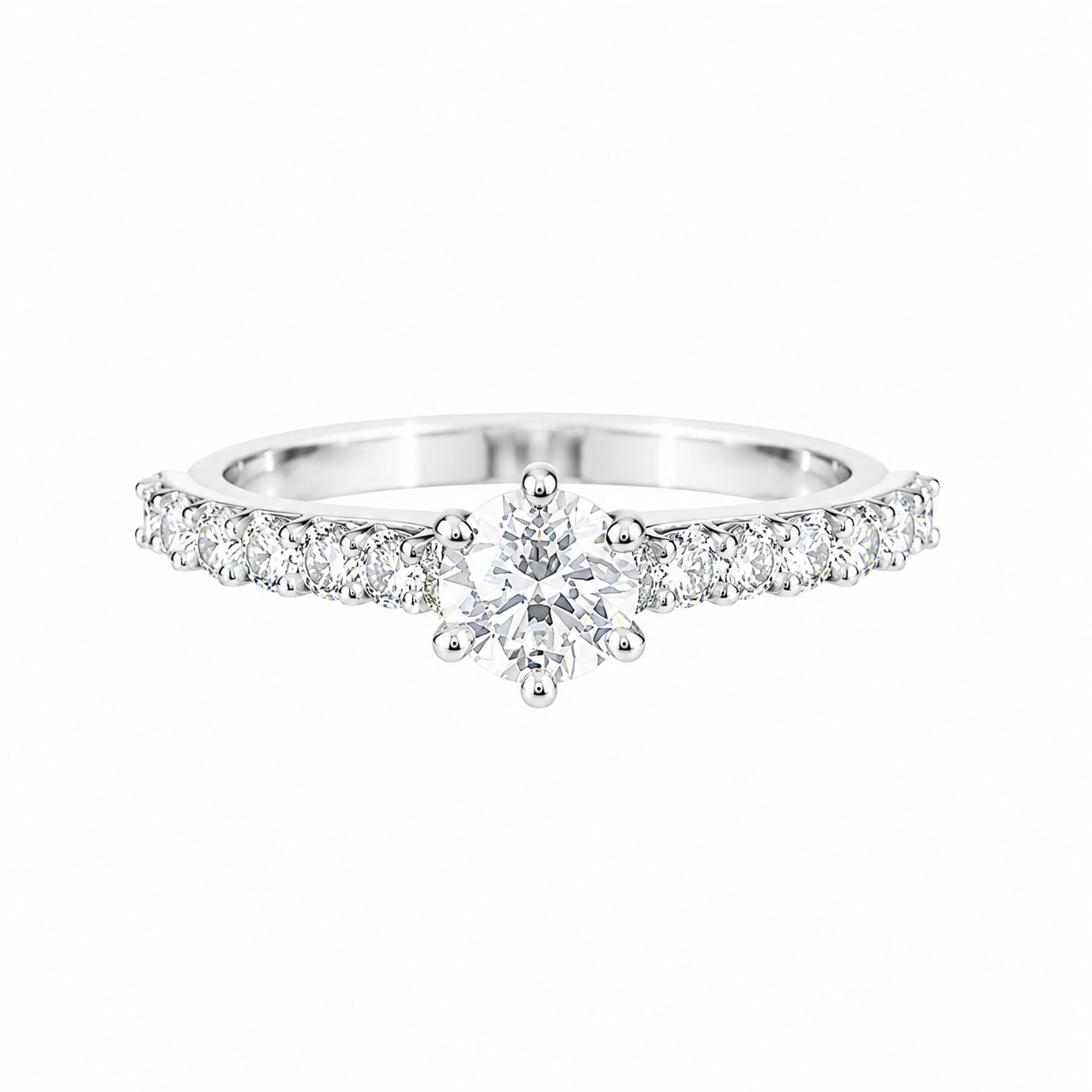 AR0425 - 0.85 CTW Diamond Studded Gold Engagement Rings