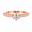 AR0425 - 0.85 CTW Diamond Studded Gold Engagement Rings
