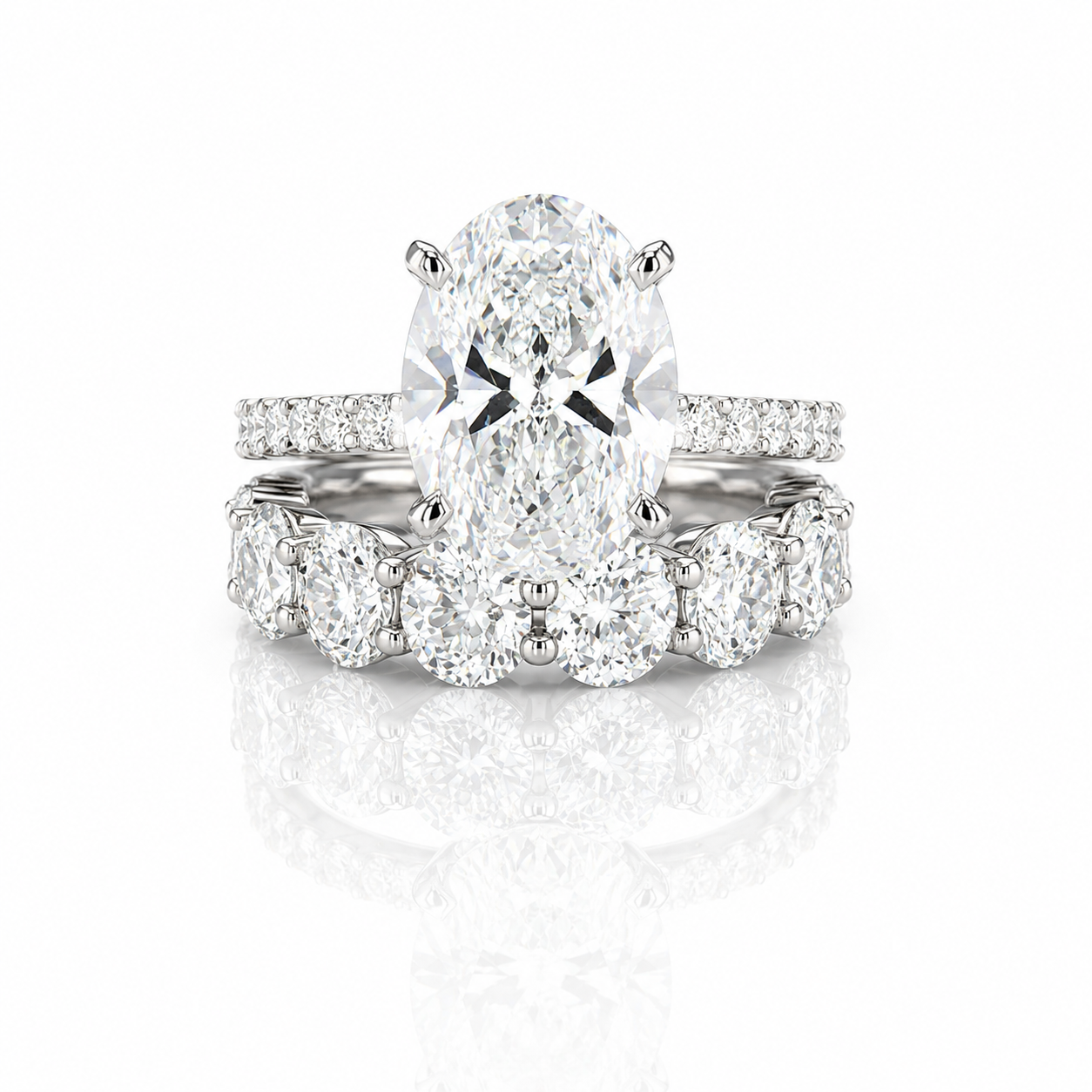 2.55 CTW Lab Grown Diamond Studded in 10K, 14K & 18K Gold Eternity Rings | AR0431