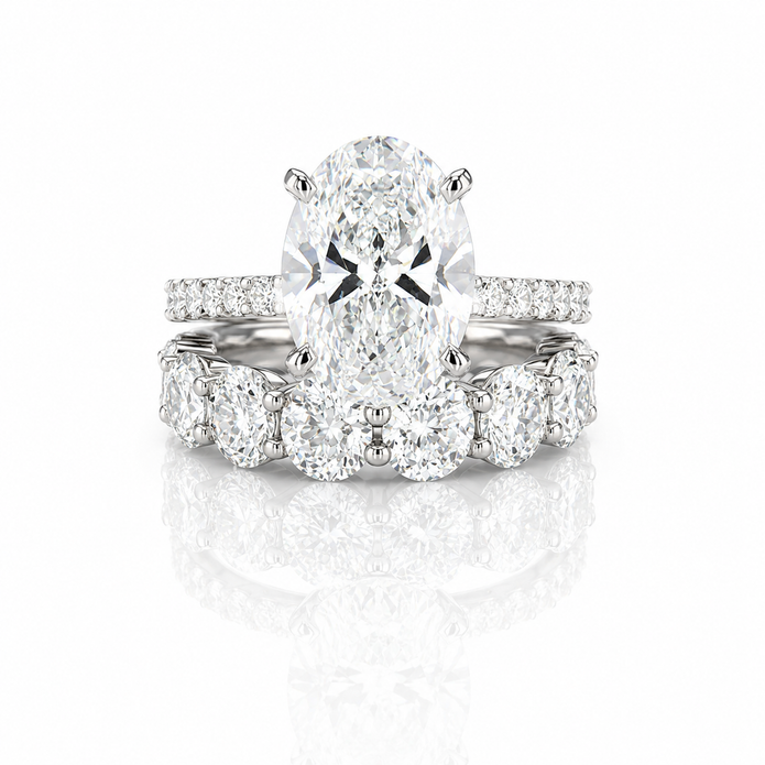 2.55 CTW Lab Grown Diamond Studded in 10K, 14K & 18K Gold Eternity Rings | AR0431