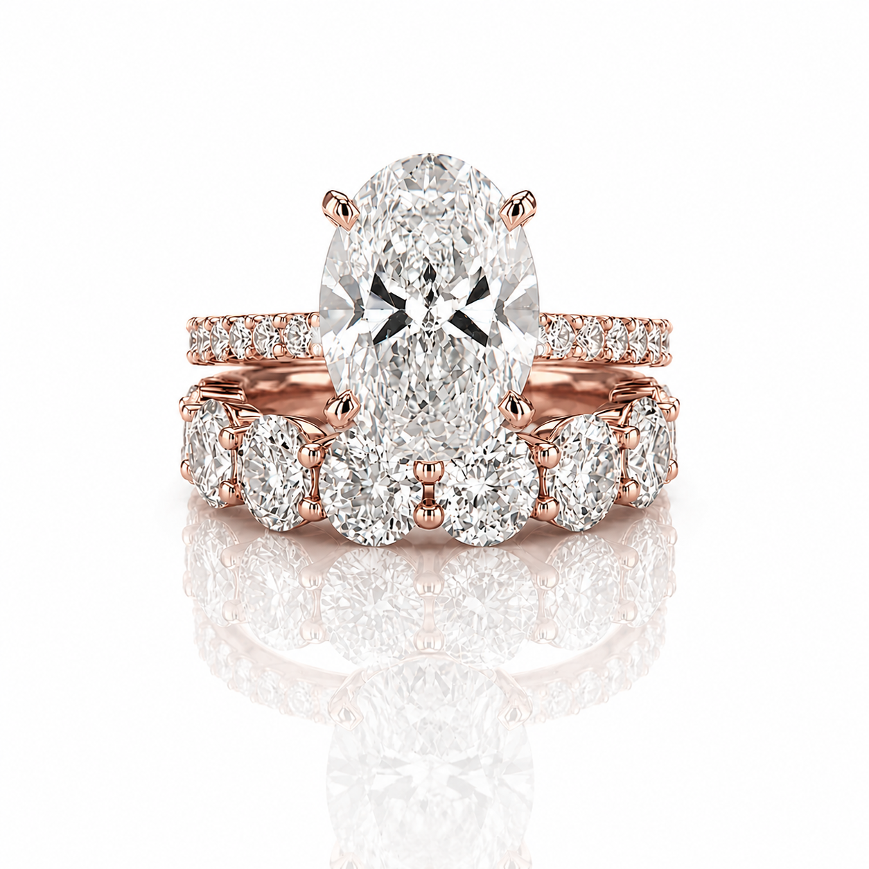 2.55 CTW Lab Grown Diamond Studded in 10K, 14K & 18K Gold Eternity Rings | AR0431
