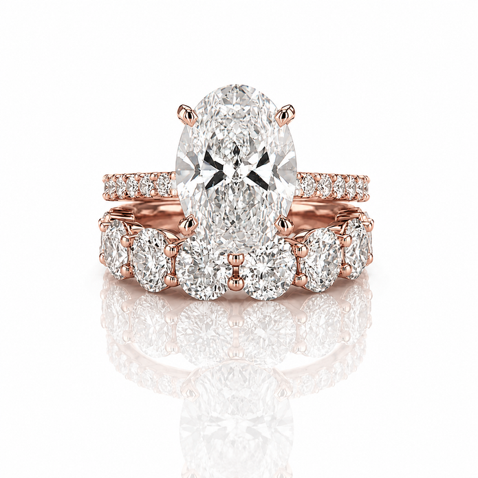 2.55 CTW Lab Grown Diamond Studded in 10K, 14K & 18K Gold Eternity Rings | AR0431