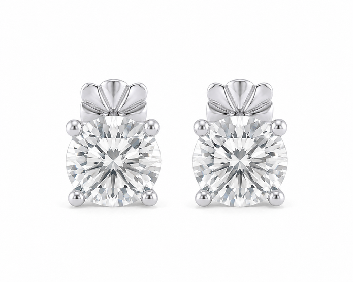 3.70 CTW Lab Grown Diamond Stud Earrings in 10K, 14K & 18K Gold |E01105