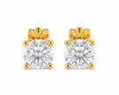 3.70 CTW Lab Grown Diamond Stud Earrings in 10K, 14K & 18K Gold |E01105