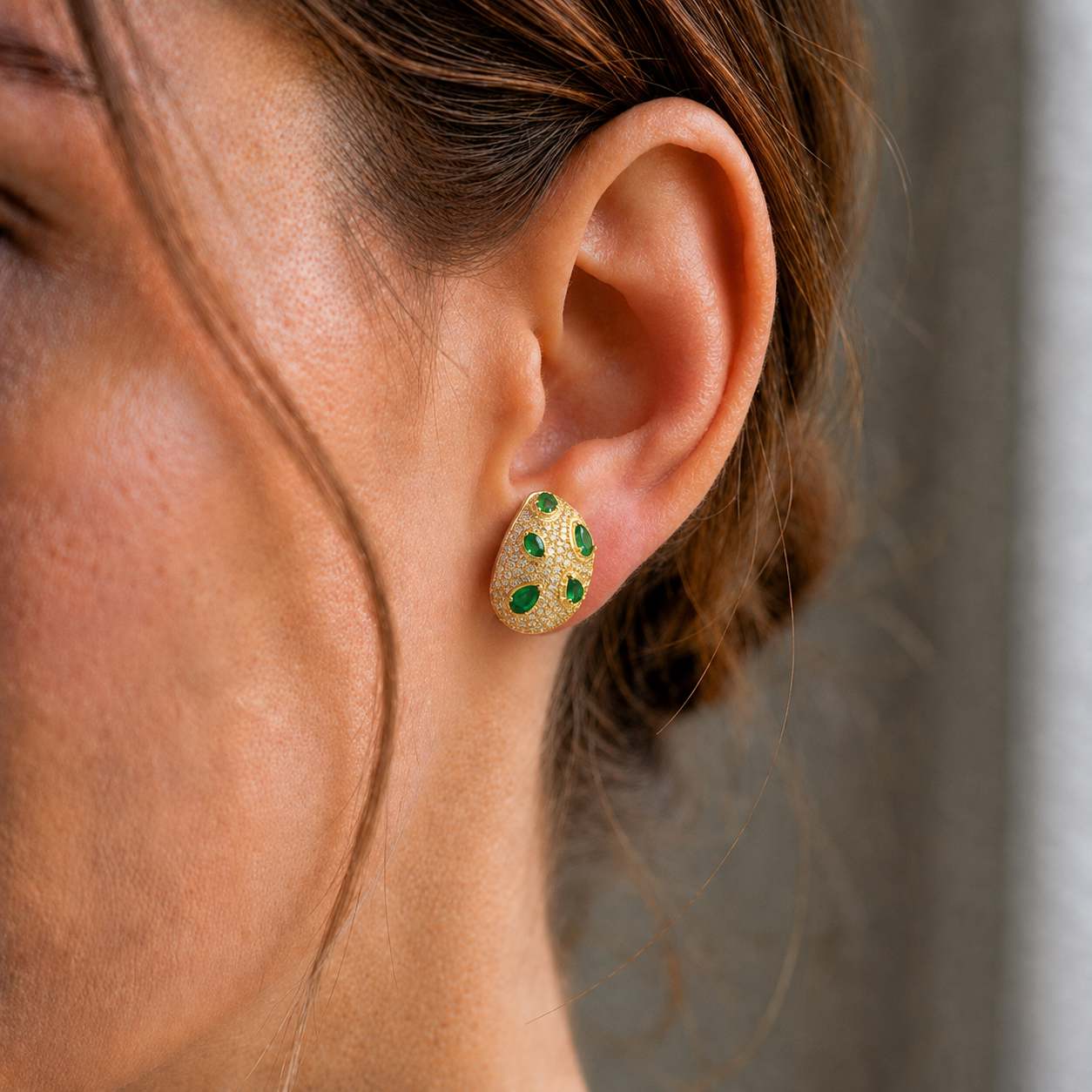 1.90 TCW Lab Grown Diamond Hoop & Drop Earrings in 10K, 14K & 18K Gold |E01142