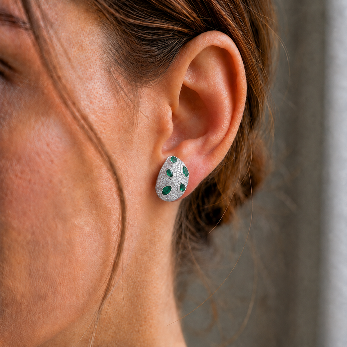 1.90 TCW Lab Grown Diamond Hoop & Drop Earrings in 10K, 14K & 18K Gold |E01142