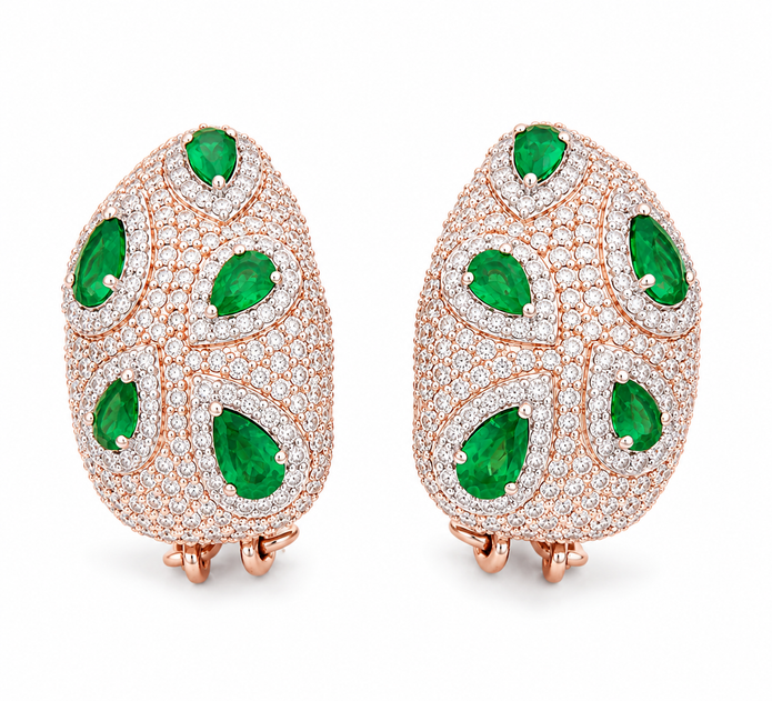 1.90 TCW Lab Grown Diamond Hoop & Drop Earrings in 10K, 14K & 18K Gold |E01142
