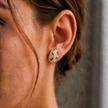 1.90 TCW Lab Grown Diamond Hoop & Drop Earrings in 10K, 14K & 18K Gold |E01142
