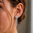 1.25 TCW Lab Grown Diamond Hoop & Drop Earrings in 10K, 14K & 18K Gold |E01143