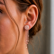 1.25 TCW Lab Grown Diamond Hoop & Drop Earrings in 10K, 14K & 18K Gold |E01143