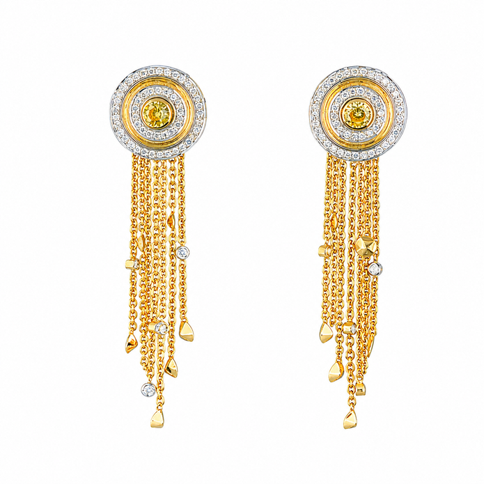 1.25 TCW Lab Grown Diamond Hoop & Drop Earrings in 10K, 14K & 18K Gold |E01143