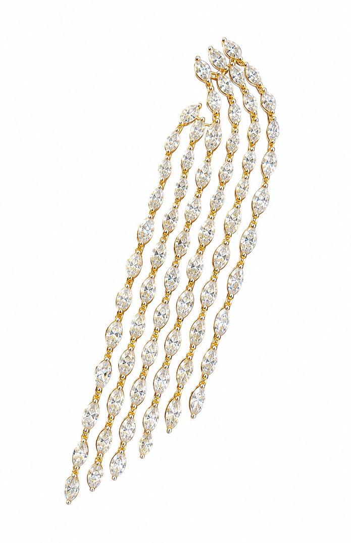 8.20 CTW Lab Grown Diamond Hoop & Drop Earrings in 10K, 14K & 18K Gold |E01146
