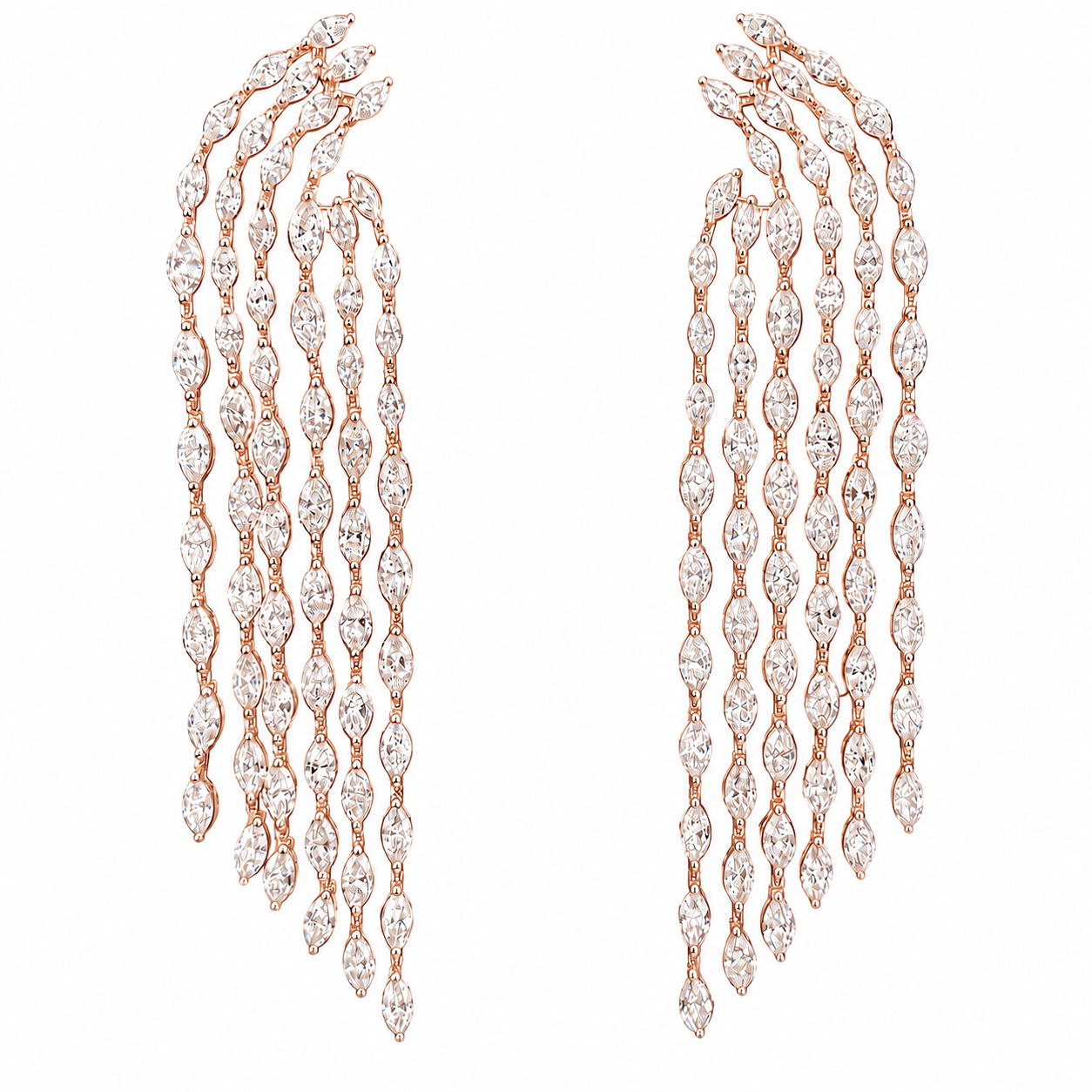 8.20 CTW Lab Grown Diamond Hoop & Drop Earrings in 10K, 14K & 18K Gold |E01146