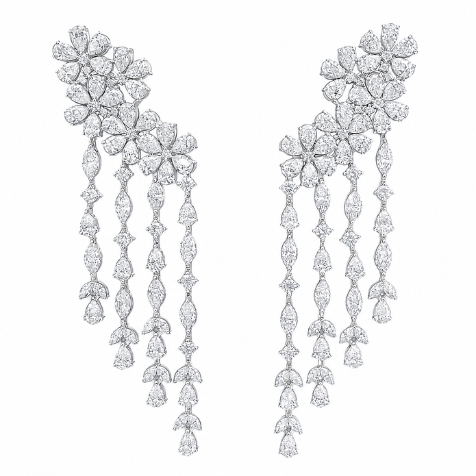 10.00 TCW Lab Grown Diamond Hoop & Drop Earrings in 10K, 14K & 18K Gold |E01147