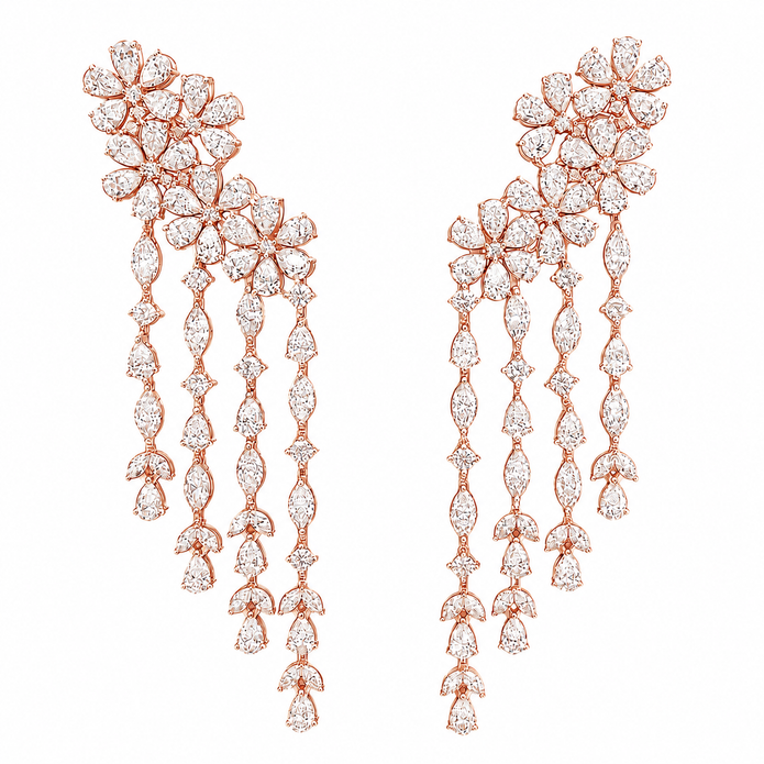 10.00 TCW Lab Grown Diamond Hoop & Drop Earrings in 10K, 14K & 18K Gold |E01147