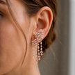10.00 TCW Lab Grown Diamond Hoop & Drop Earrings in 10K, 14K & 18K Gold |E01147