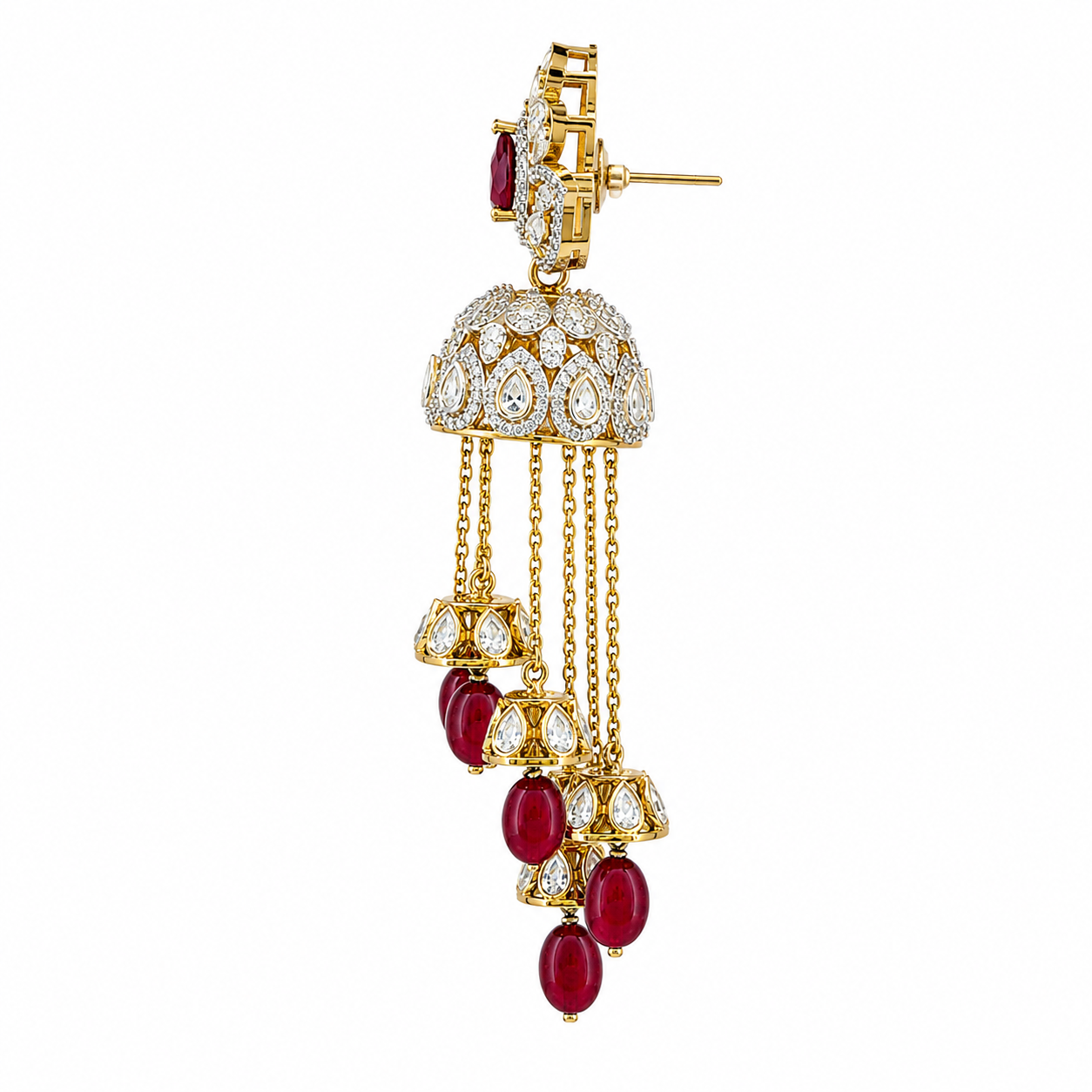 11.95 CTW Lab Grown Diamond Hoop & Drop Earrings in 10K, 14K & 18K Gold |E01147