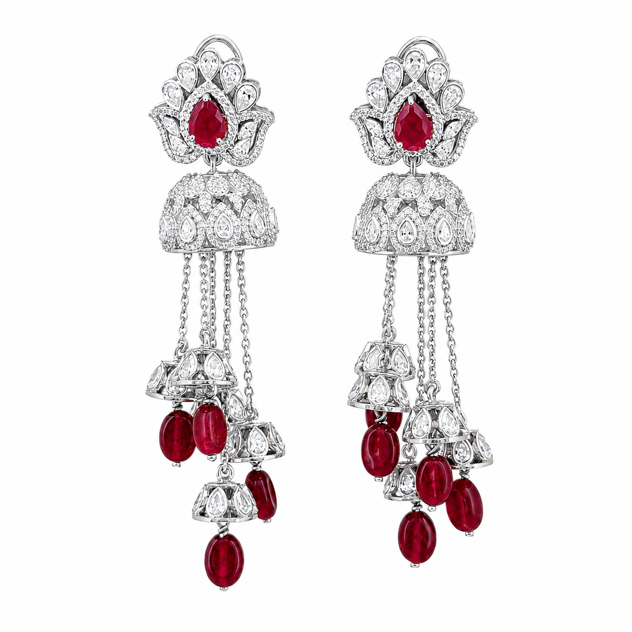 11.95 CTW Lab Grown Diamond Hoop & Drop Earrings in 10K, 14K & 18K Gold |E01147