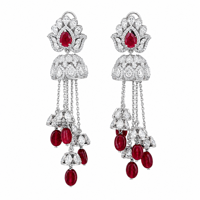 11.95 CTW Lab Grown Diamond Hoop & Drop Earrings in 10K, 14K & 18K Gold |E01147