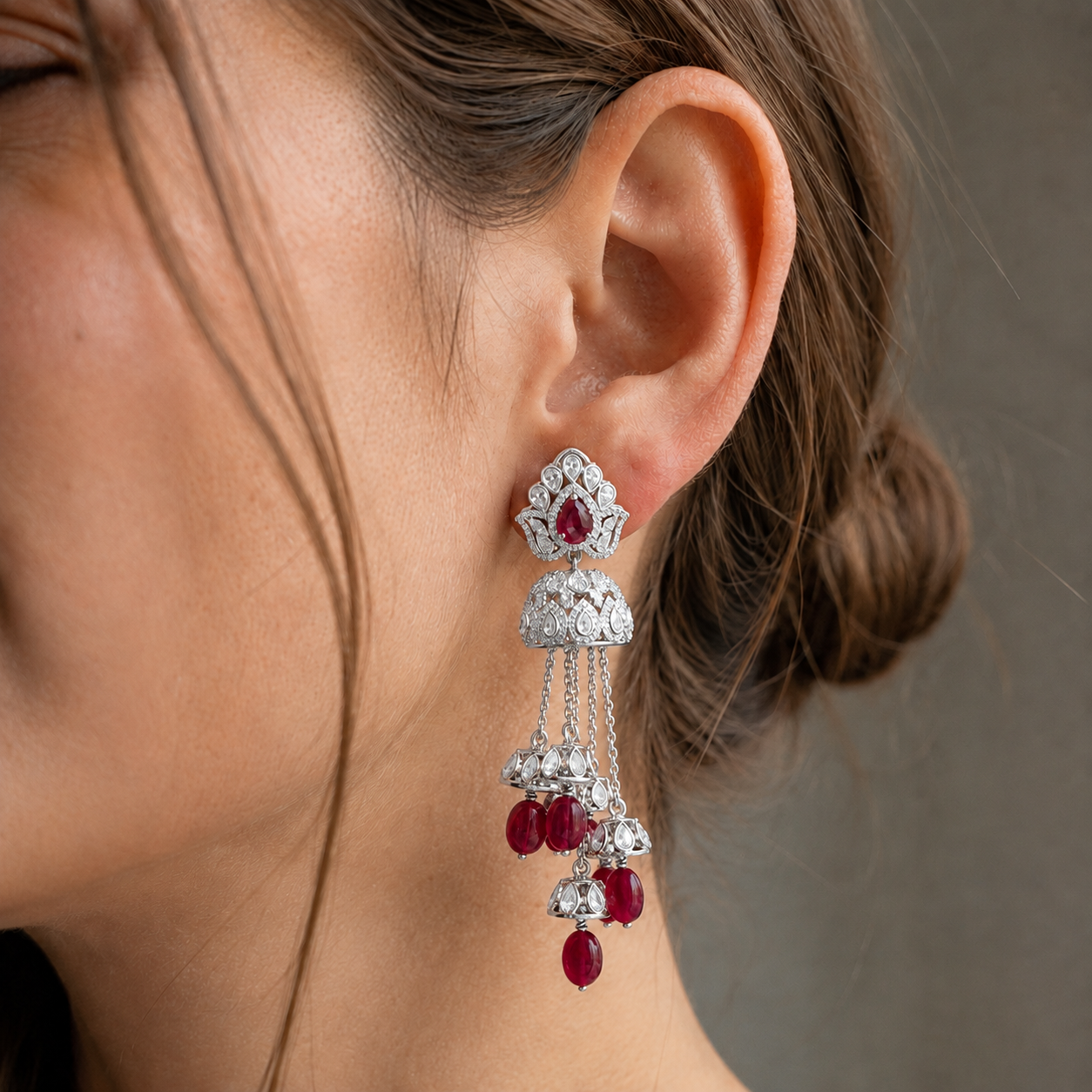 11.95 CTW Lab Grown Diamond Hoop & Drop Earrings in 10K, 14K & 18K Gold |E01147